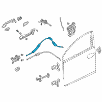 OEM 2012 Honda Civic Cable, Front Inside Handle Diagram - 72131-TR0-A01