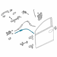 OEM 2015 Honda Civic Cable, Front Door Lock Diagram - 72133-TR0-A01