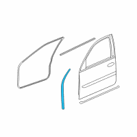 OEM 2010 Cadillac STS Front Weatherstrip Diagram - 25816797