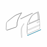 OEM 2008 Cadillac STS Lower Weatherstrip Diagram - 15790978