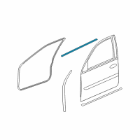OEM 2011 Cadillac STS Belt Weatherstrip Diagram - 15224675