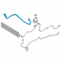 OEM 2013 BMW ActiveHybrid 5 Coolant Hose Diagram - 17-12-7-610-710