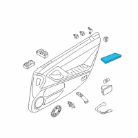 OEM 2021 Nissan GT-R Front Door Armrest Right Diagram - 80940-6AW0B