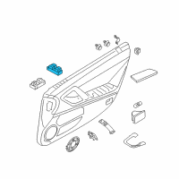 OEM 2009 Nissan GT-R Switch Assy-Power Window, Main Diagram - 25401-JF10A