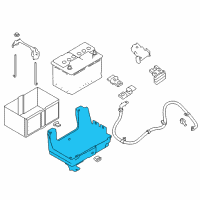 OEM 2020 Nissan Titan Bracket Assembly-Battery Mounting Diagram - 64860-EZ40B