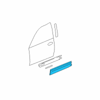 OEM Oldsmobile Bravada Molding Asm-Front Side Door Lower (Paint To Match) *Black Diagram - 15074514
