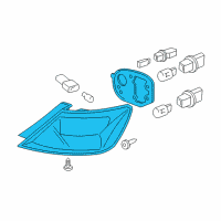OEM 2008 Honda Civic Lamp Unit, L. Tail Diagram - 33551-SVA-A02
