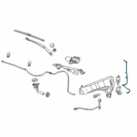 OEM 2014 Cadillac SRX Washer Hose Diagram - 15949226