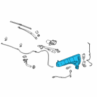 OEM 2016 Cadillac SRX Washer Reservoir Diagram - 22927764