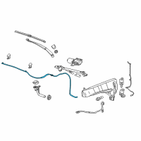 OEM 2015 Cadillac SRX Washer Hose Diagram - 15949225