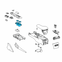 OEM Lexus Instrument Panel Cup Holder Assembly Diagram - 55620-53200-C0
