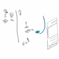 OEM Ford Transit-350 HD Lower Latch Diagram - BK3Z-61431A03-D