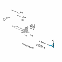 OEM Acura ZDX End, Passenger Side Tie Rod Diagram - 53540-STX-A02