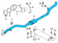 OEM 2022 BMW X5 FRONT MUFFLER Diagram - 18-30-9-894-399