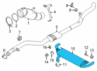 OEM 2022 BMW X5 REAR MUFFLER WITH EXHAUST FL Diagram - 18-30-9-487-228