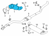 OEM 2022 BMW X5 EXCH CATALYTIC CONVERTER CLO Diagram - 18-32-9-897-155