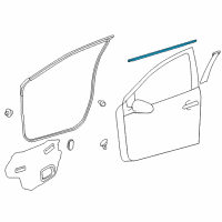 OEM 2015 Toyota Prius C Belt Molding Diagram - 68160-52210