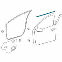 OEM 2017 Toyota Prius C Belt Molding Diagram - 68160-52210