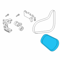 OEM 2019 Hyundai Tucson Ribbed V-Belt Diagram - 25212-2GGB0