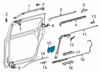 OEM 2021 Toyota Sienna Slide Motor Diagram - 85005-08020
