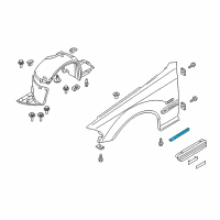 OEM BMW 323Ci Moulding Fender Front Left Diagram - 51-13-8-238-875