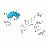 OEM 2004 BMW 325Ci Cover, Wheel Housing, Front Left Diagram - 51-71-8-268-345