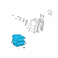 OEM 2001 Lexus IS300 Seat Cushion Pad Diagram - 7141053100C1