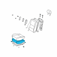 OEM 2004 Lexus IS300 Pad, Front Seat Cushion, LH (For Separate Type) Diagram - 71512-53020