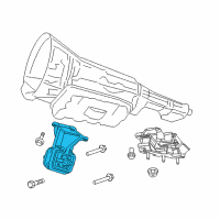 OEM 2007 Dodge Ram 2500 Bracket-Engine Mount Diagram - 52121815AC