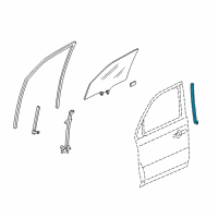 OEM 2010 Honda Pilot Sash, R. FR. Door Center (Lower) Diagram - 72231-SZA-A01