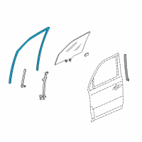 OEM 2009 Honda Pilot Channel, Right Front Door Run Diagram - 72235-SZA-A01