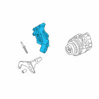 OEM 2003 Acura RL Bracket, Alternator Diagram - 31112-P5A-000