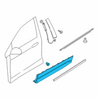 OEM 2020 Ford Edge Lower Molding Diagram - FT4Z-5820879-AA