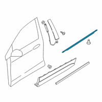 OEM 2018 Ford Edge Belt Molding Diagram - FT4Z-5821452-D