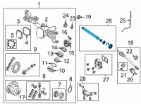 OEM 2020 Jeep Wrangler Intermediate Shaft Diagram - 68396648AA
