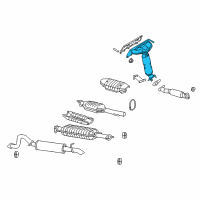 OEM Mercury Mariner Manifold With Converter Diagram - AM6Z-5G232-A