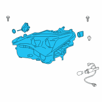 OEM 2017 Lexus RC350 Headlamp Unit Assembly, Right Diagram - 81140-24180