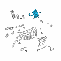 OEM 2020 Toyota Land Cruiser Rear Pillar Trim Diagram - 62472-60391-B1