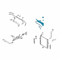 OEM Kia Sorento Radiator Reservoir Tank Assembly Diagram - 254303E930