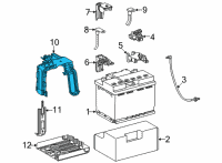 OEM Lexus CLAMP ASSY, BATTERY Diagram - 74440-78010