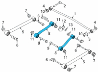 OEM 2022 Ford Bronco ARM ASY - REAR SUSPENSION Diagram - MB3Z-5500-A