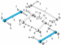 OEM 2022 Ford Bronco ARM ASY - REAR SUSPENSION Diagram - MB3Z-5A649-B