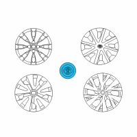 OEM Toyota Corolla Center Cap Diagram - 42603-52110