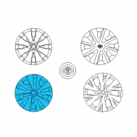 OEM 2015 Toyota Yaris Wheel Cover Diagram - 42602-0D300