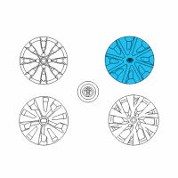 OEM 2013 Toyota Yaris Wheel Cover Diagram - 42602-52451
