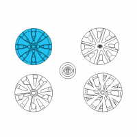 OEM 2015 Toyota Yaris Wheel Cover Diagram - 42602-0D210