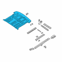 OEM 1999 Nissan Quest Floor Re Front Diagram - 74512-7B030