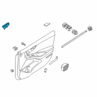 OEM Hyundai Ioniq Interior Door Handle Assembly, Left Diagram - 82610-G2000-PGB