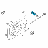 OEM Hyundai Power Window Main Switch Assembly Diagram - 93570-G2160-4X