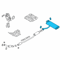 OEM 2018 Hyundai Kona Rear Muffler Assembly Diagram - 28710-J9120